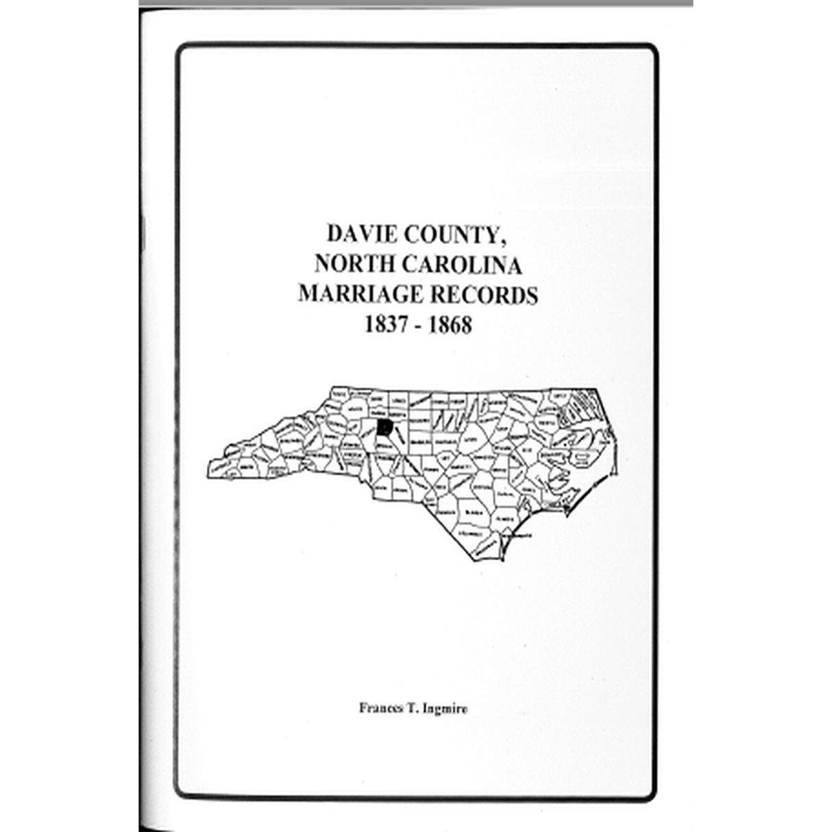 Davie County, North Carolina Marriage Records, 1837-1868