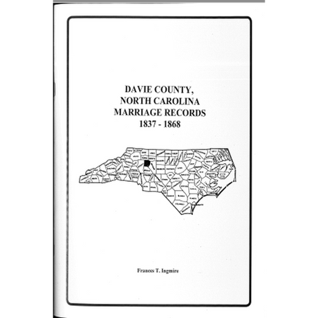Davie County, North Carolina Marriage Records, 1837-1868