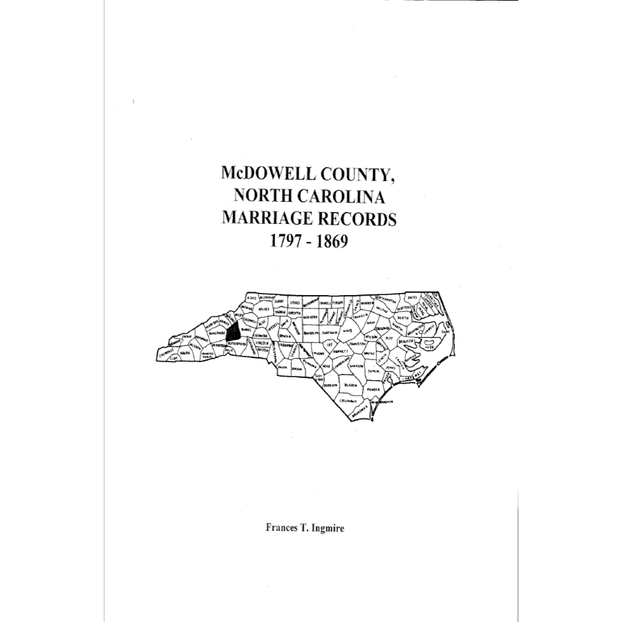 McDowell County, North Carolina Marriage Records, 1797-1869