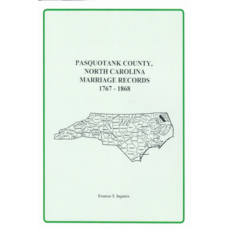 Pasquotank County, North Carolina Marriage Records, 1767-1868