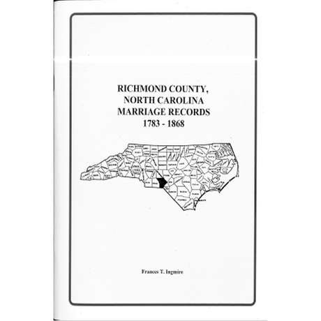 Richmond County, North Carolina Marriage Records, 1785-1868