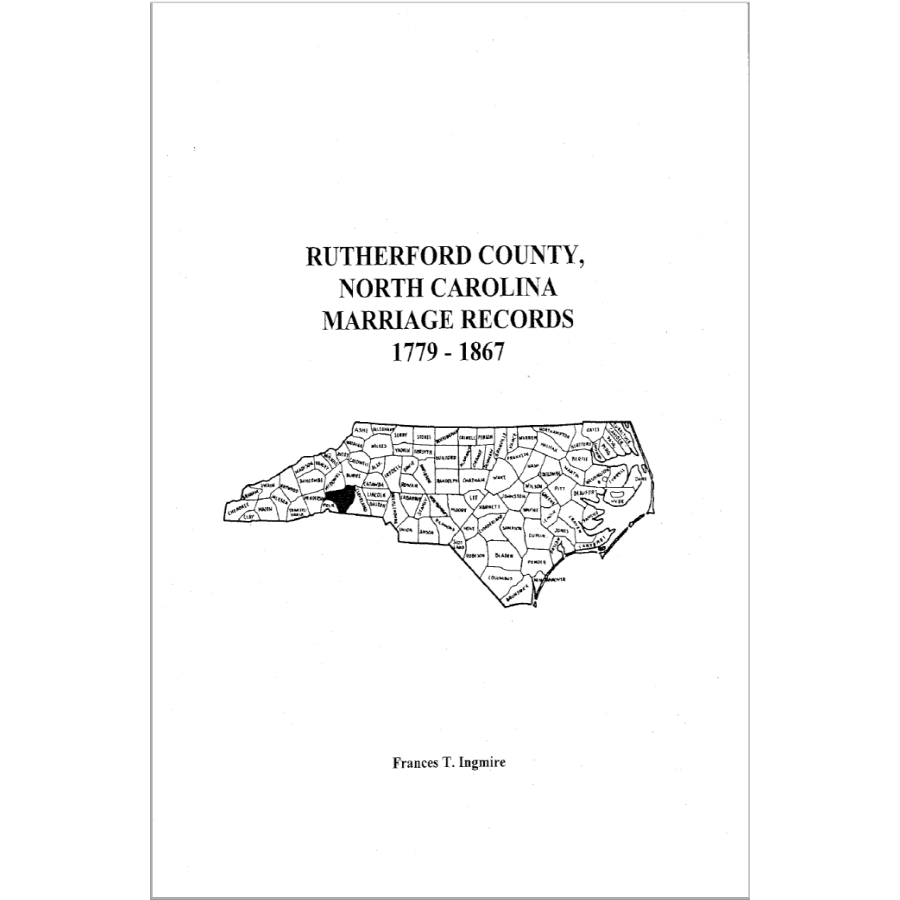 Rutherford County, North Carolina Marriage Records, 1779-1867