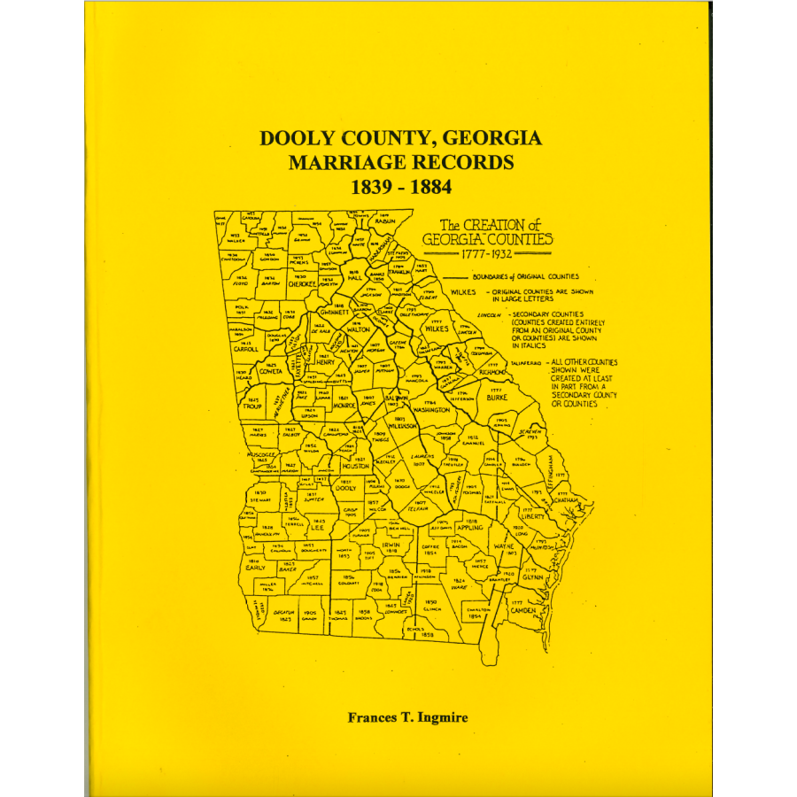 Dooly County, Georgia Marriage Records, 1839-1884