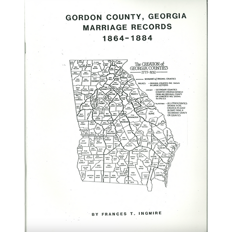 Gordon County, Georgia Marriage Records, 1864-1884