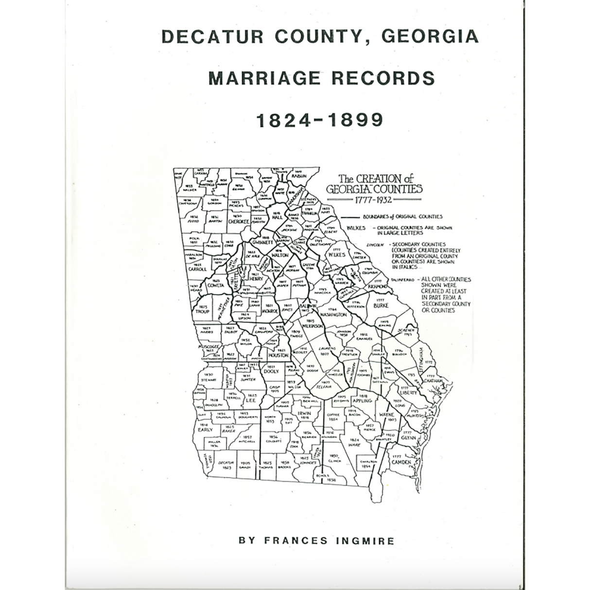 Decatur County, Georgia Marriage Records, 1824-1899