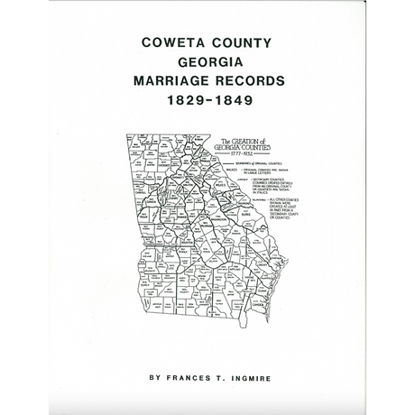 Coweta County, Georgia Marriage Records, 1829-1849