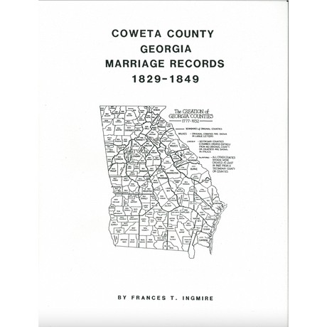 Coweta County, Georgia Marriage Records, 1829-1849