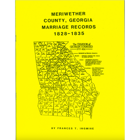 Meriwether County, Georgia Marriage Records, 1828-1835