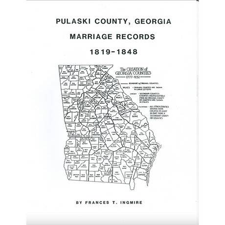 Pulaski County, Georgia Marriage Records, 1819-1848