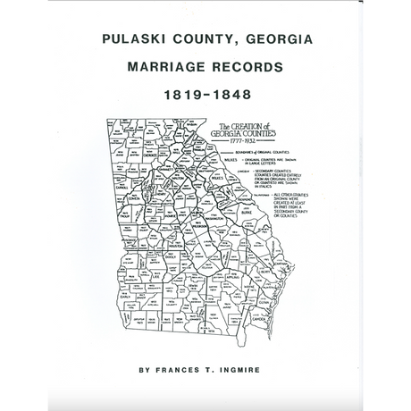 Pulaski County, Georgia Marriage Records, 1819-1848