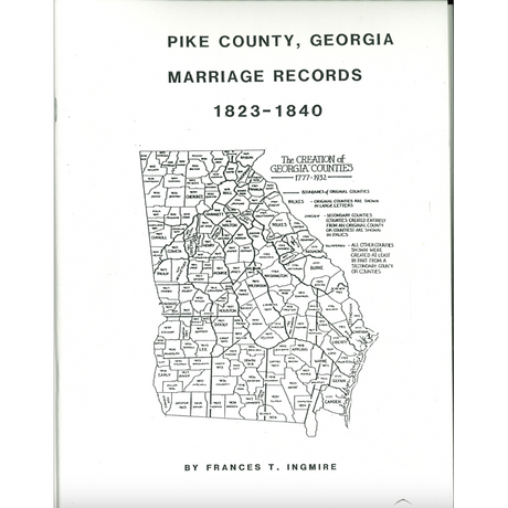 Pike County, Georgia Marriage Records, 1823-1840