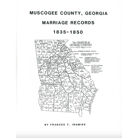Muscogee County, Georgia Marriage Records, 1835-1850