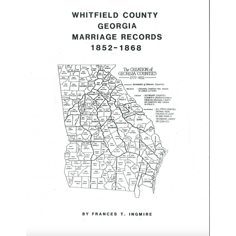 Whitfield County, Georgia Marriage Records, 1852-1868