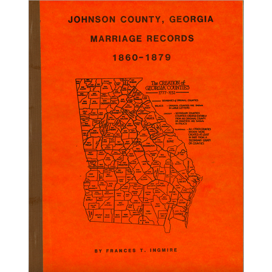 Johnson County, Georgia Marriage Records, 1860-1879
