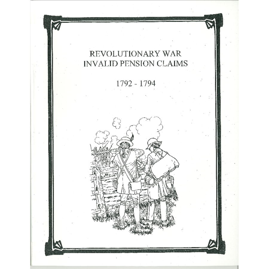 Revolutionary War Invalid Pension Claims, 1792-1794