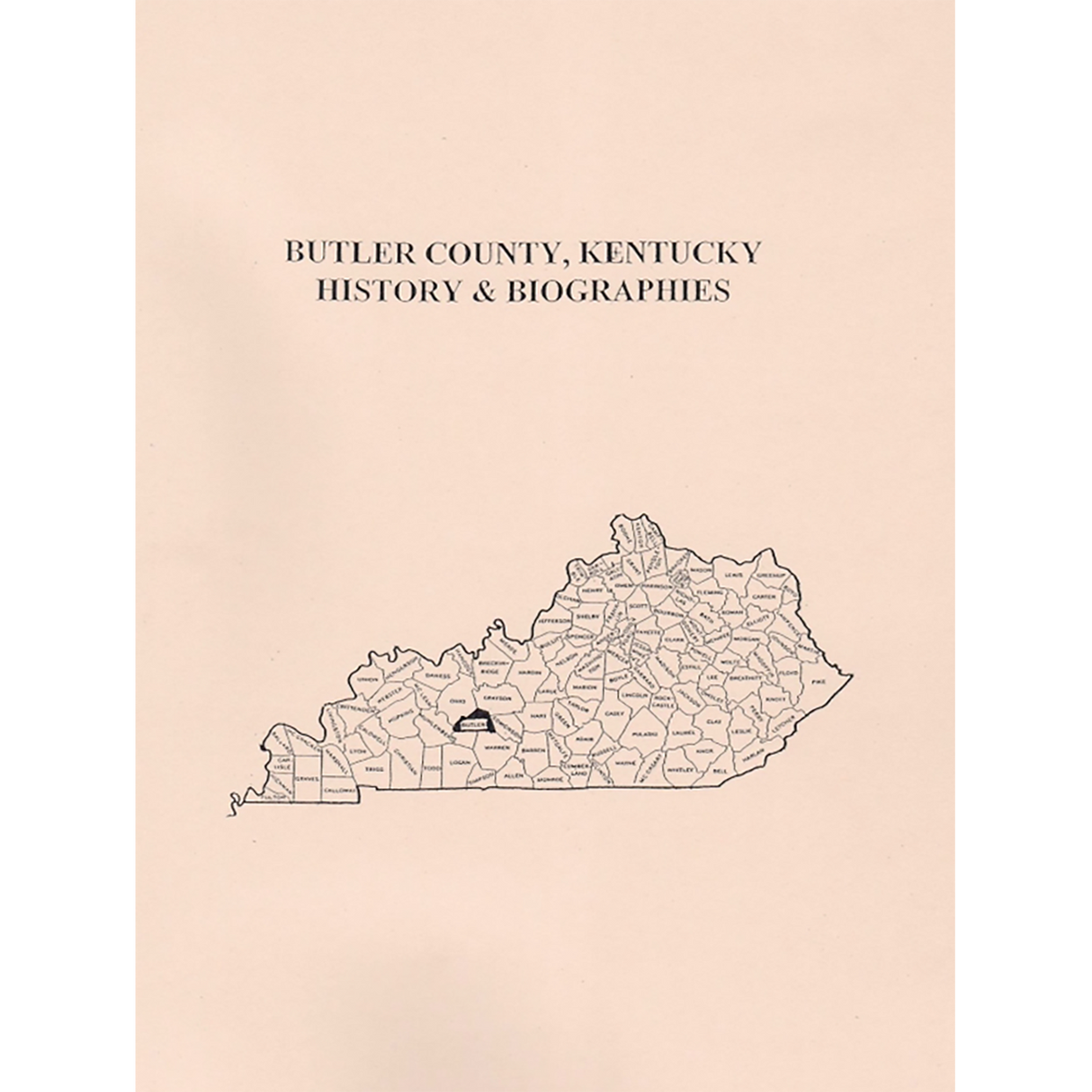 Butler County, Kentucky History and Biographies