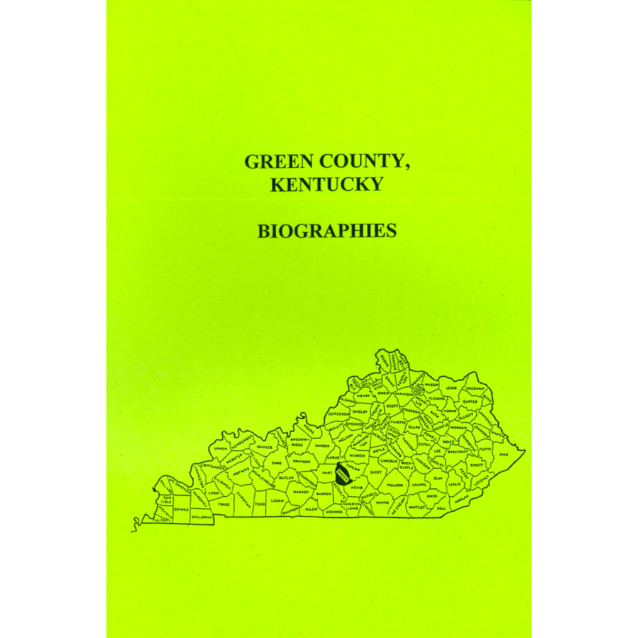 Green County, Kentucky Biographies