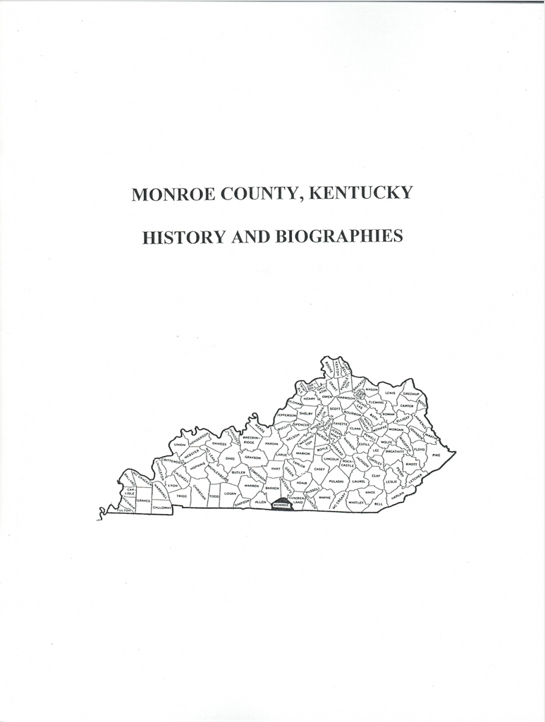 Monroe County, Kentucky History & Biographies