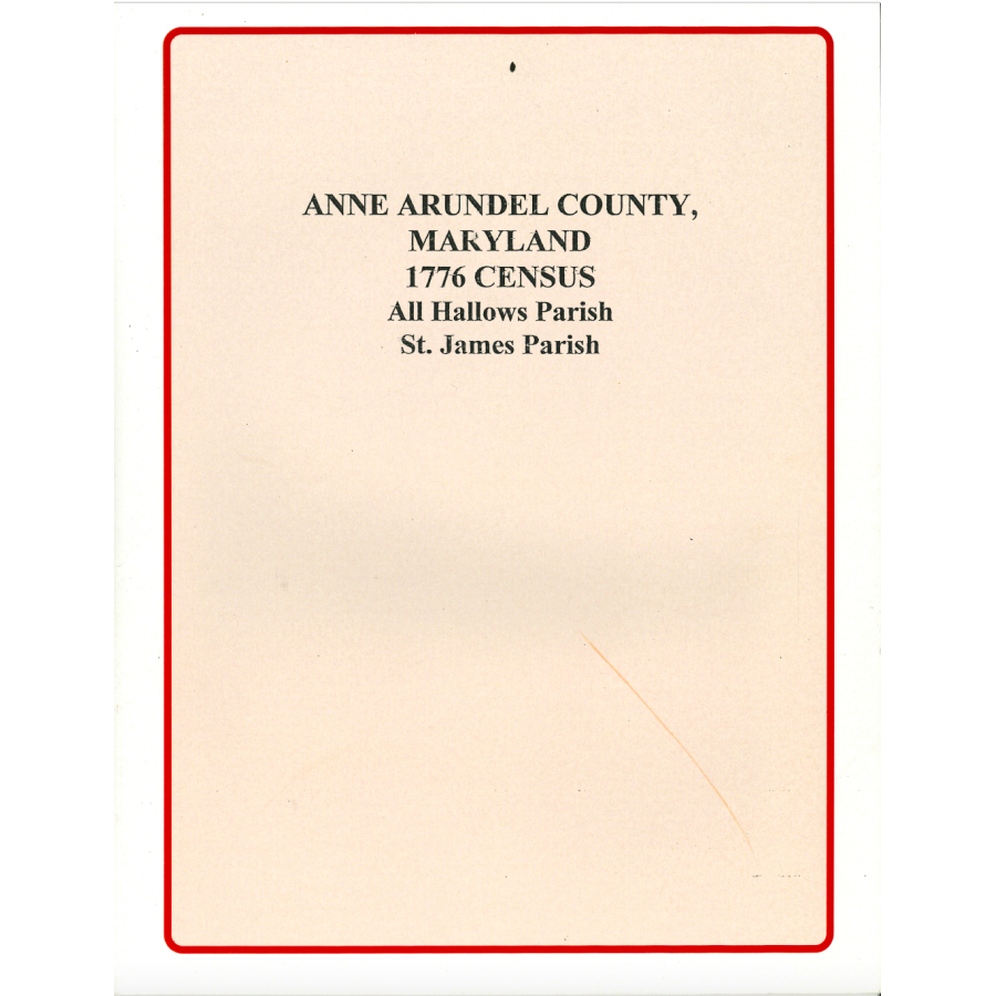 Anne Arundel County, Maryland 1776 Census