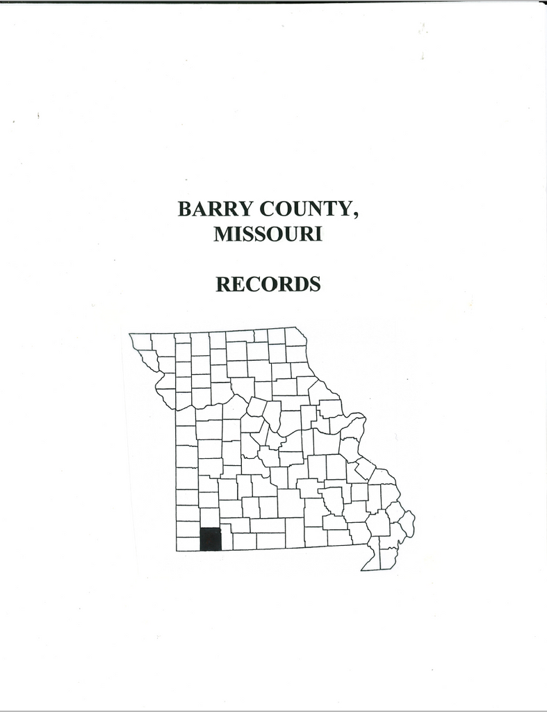 Barry County, Missouri Records