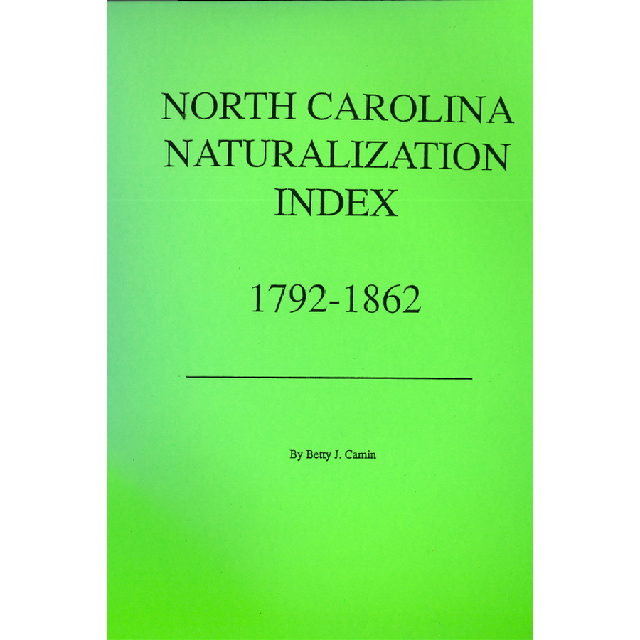 North Carolina Naturalization Index