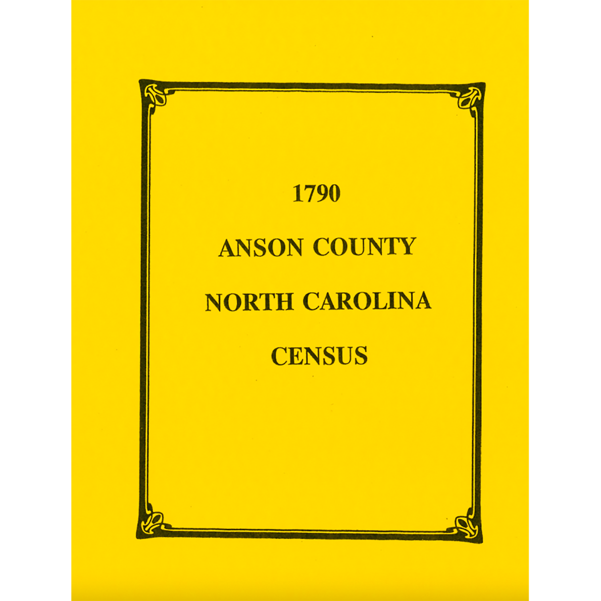 1790 Anson County, North Carolina Census