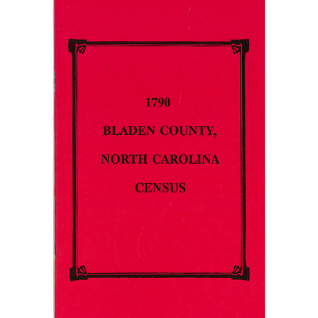 1790 Bladen County, North Carolina Census