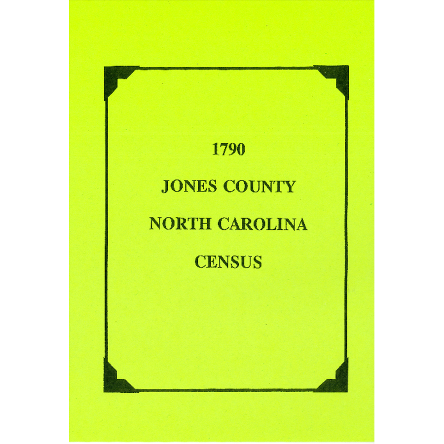 1790 Jones County, North Carolina Census