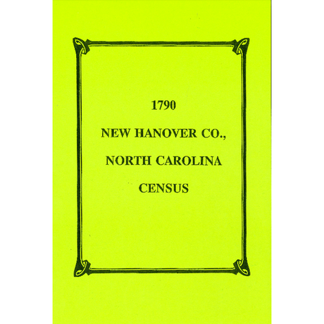 1790 New Hanover County, North Carolina Census