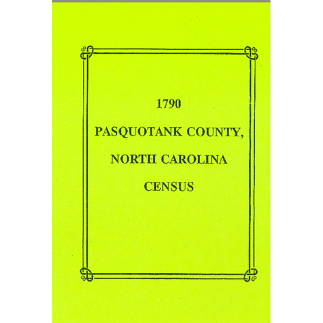 1790 Pasquotank County, North Carolina Census