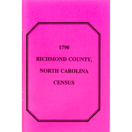 1790 Richmond County, North Carolina Census