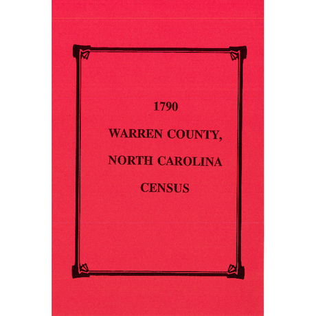 1790 Warren County, North Carolina Census