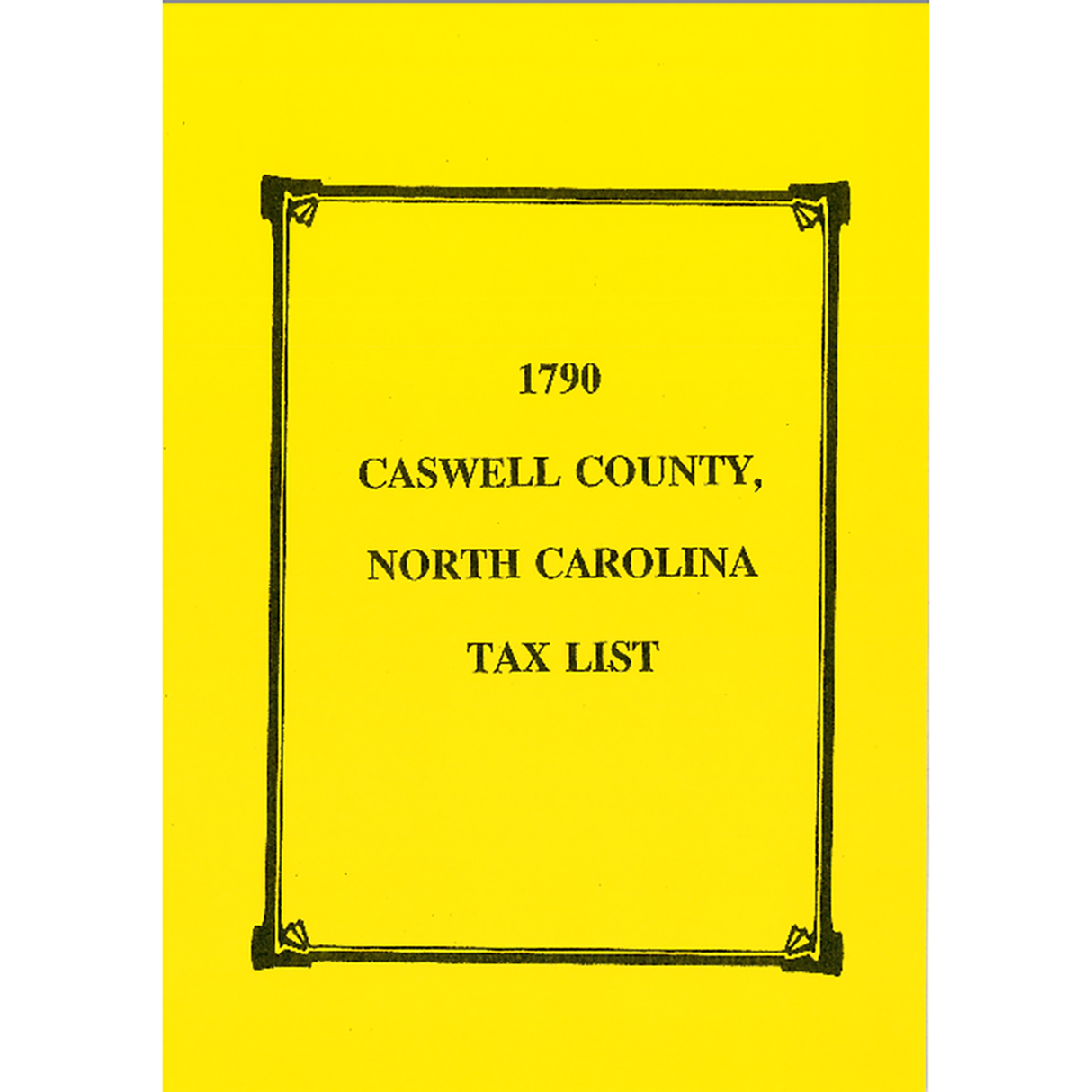 1790 Caswell County, North Carolina Tax List