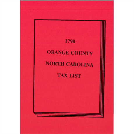 1790 Orange County, North Carolina Census