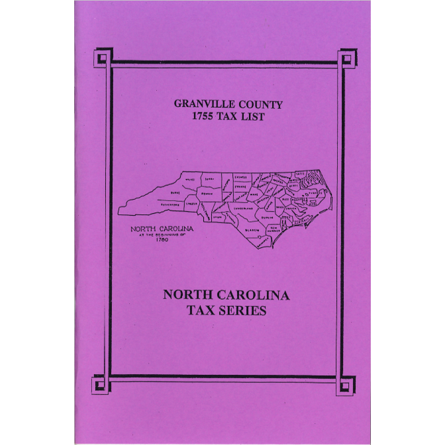 1755 Granville County, North Carolina Tax List