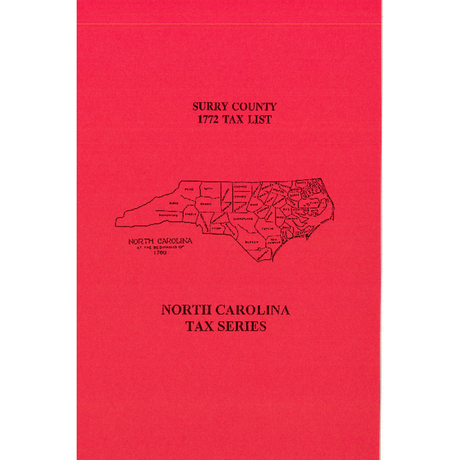 1772 Surry County, North Carolina Tax List