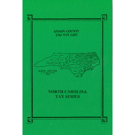 1763 Anson County, North Carolina Tax List