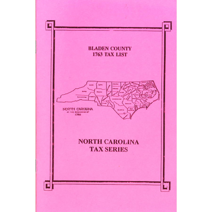 1763 Bladen County, North Carolina Tax List