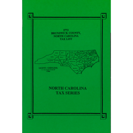 1772 Brunswick County, North Carolina Tax List