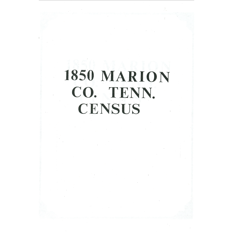 1850 Marion County, Tennessee Census