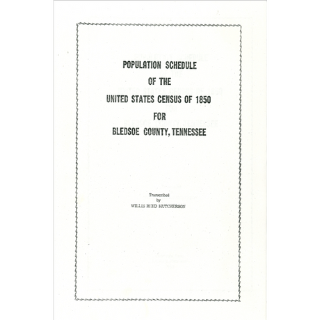 1850 Bledsoe County, Tennessee Census
