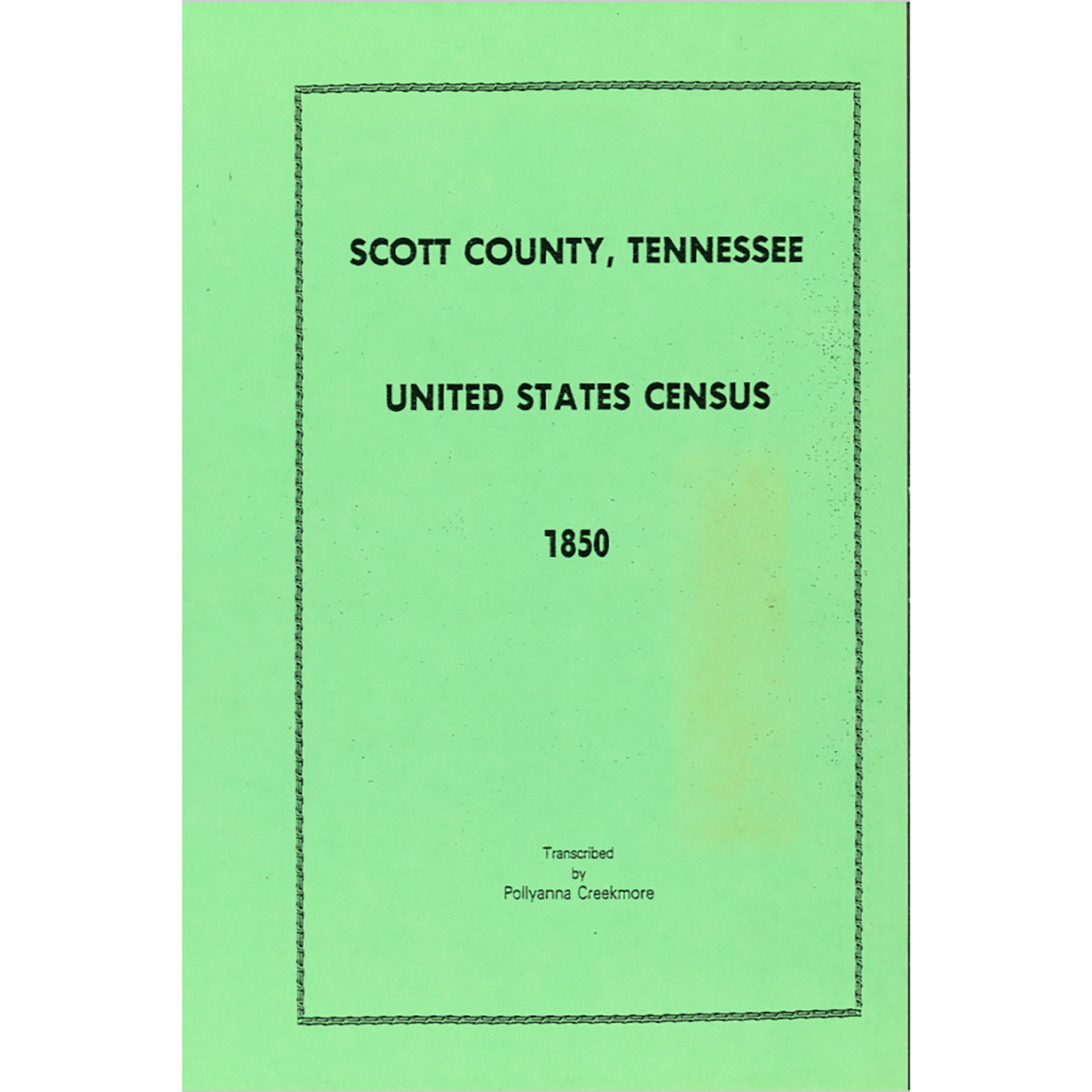 1850 Scott County, Tennessee Census