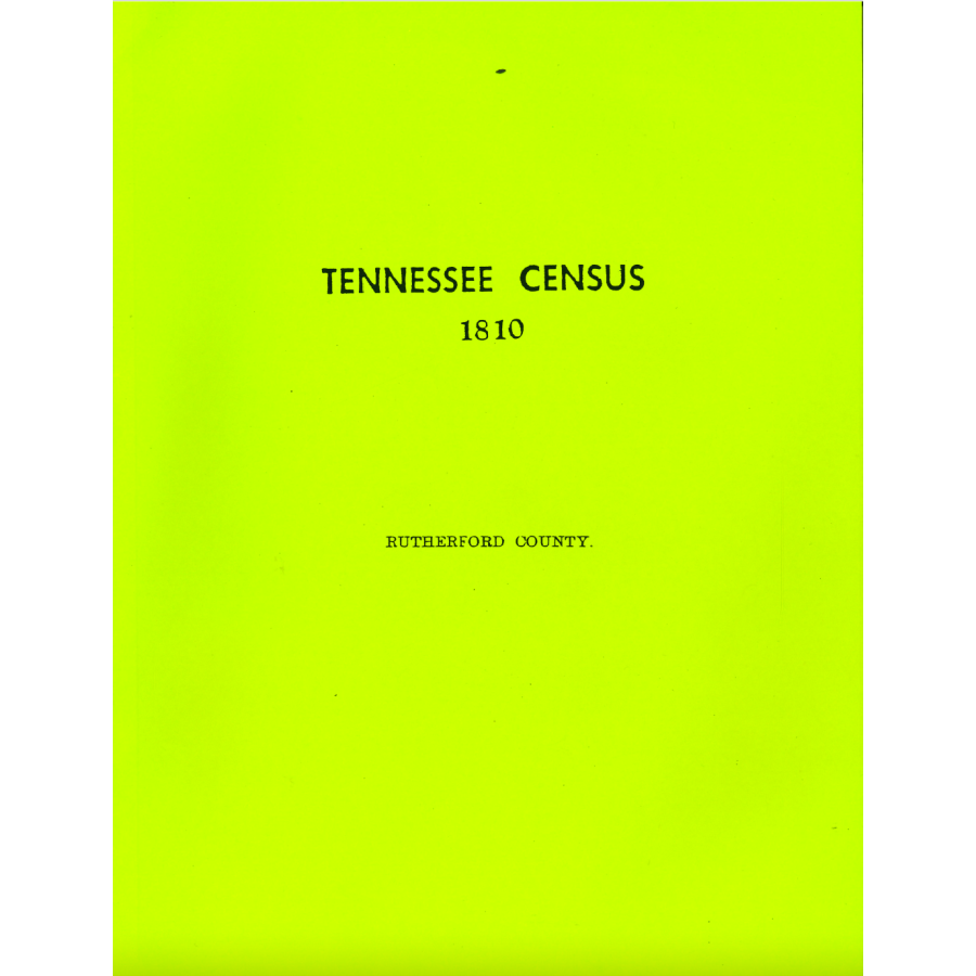 1810 Rutherford County, Tennessee Census