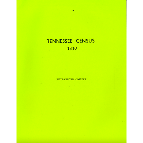 1810 Rutherford County, Tennessee Census