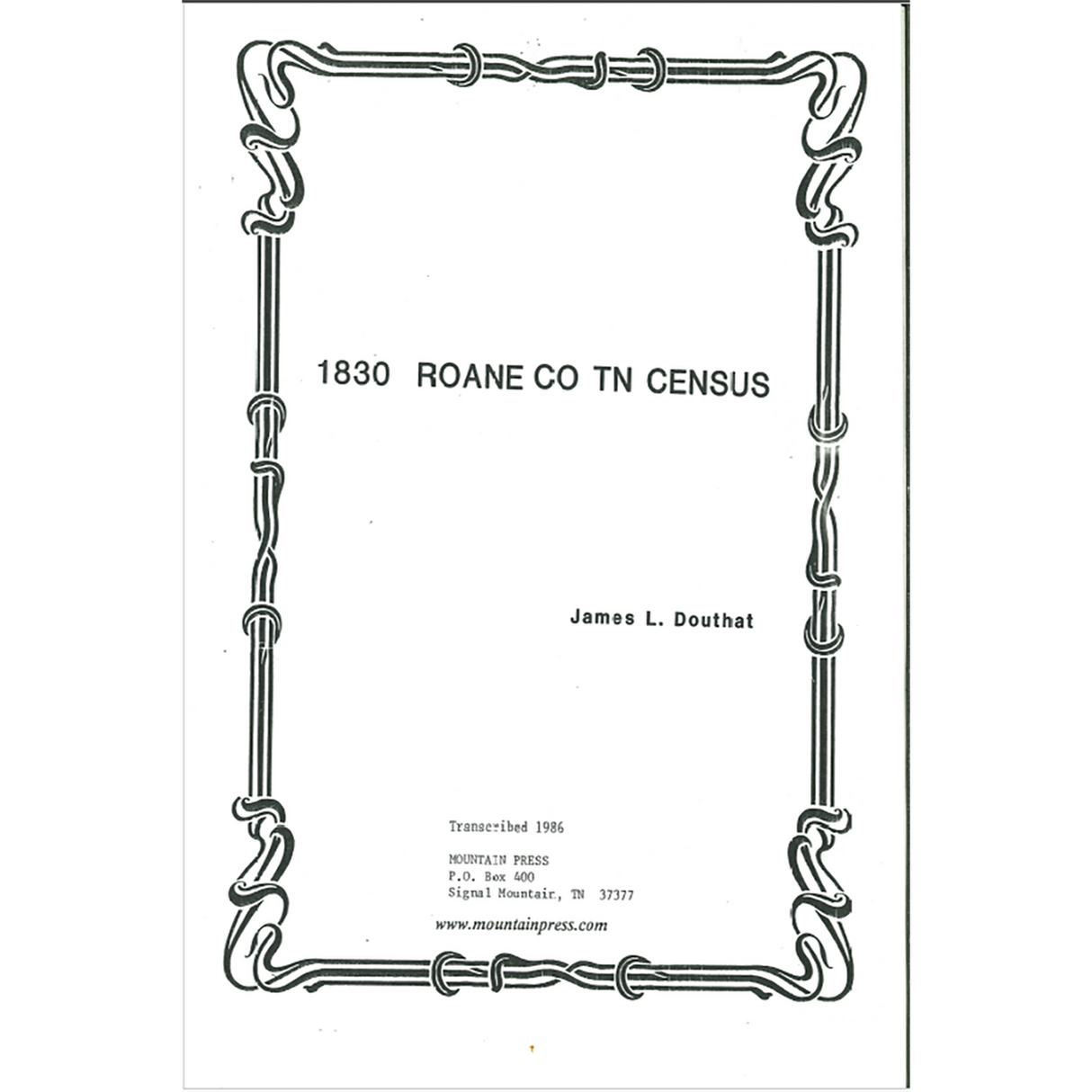 1830 Roane County, Tennessee Census Records