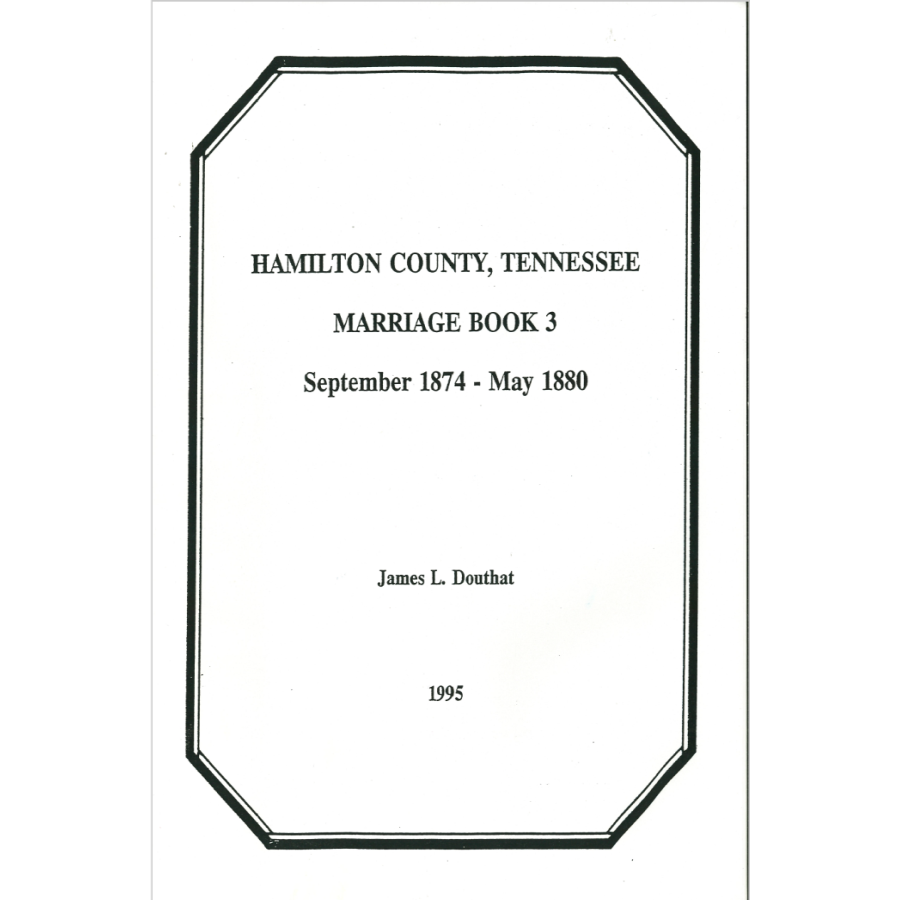 Hamilton County, Tennessee Marriage Book 2, 1864-1874