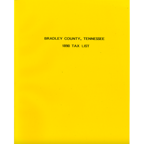 Bradley County, Tennessee 1890 Tax List