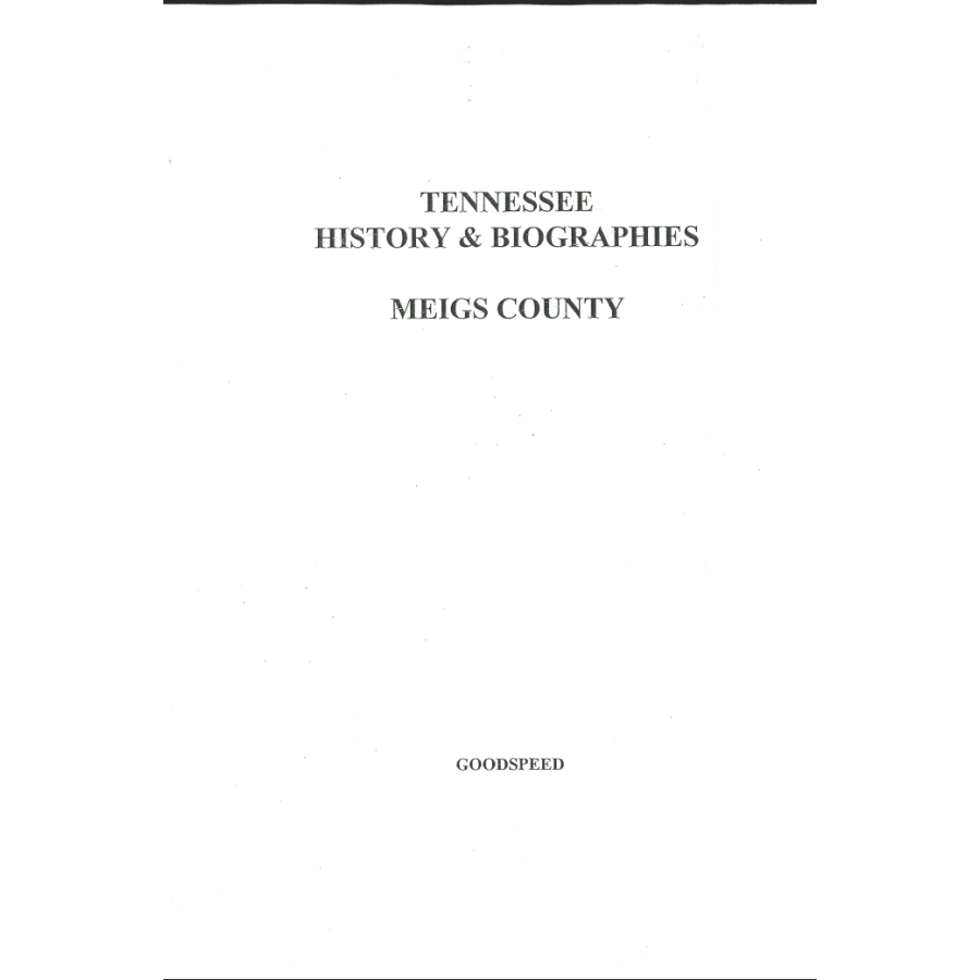 Meigs County, Tennessee History and Biographies