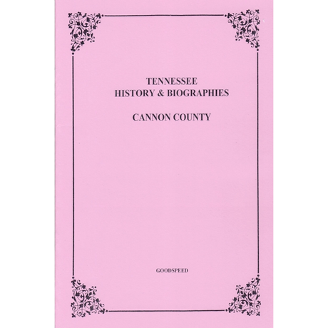 Cannon County, Tennessee History and Biographies