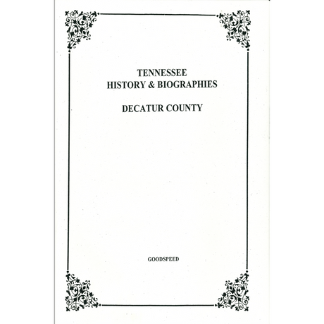 Decatur County, Tennessee History and Biographies